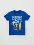 LC Waikiki Crew Neck Printed Short Sleeve Boy's Short Pajamas Set